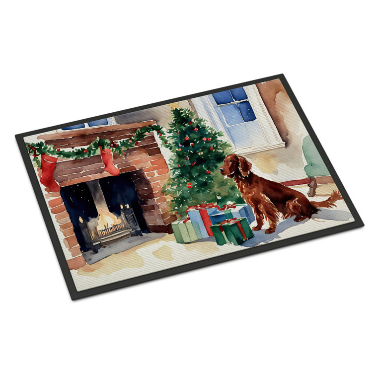 The Holiday Aisle® Irish Setter Cozy Christmas Doormat DAC2677